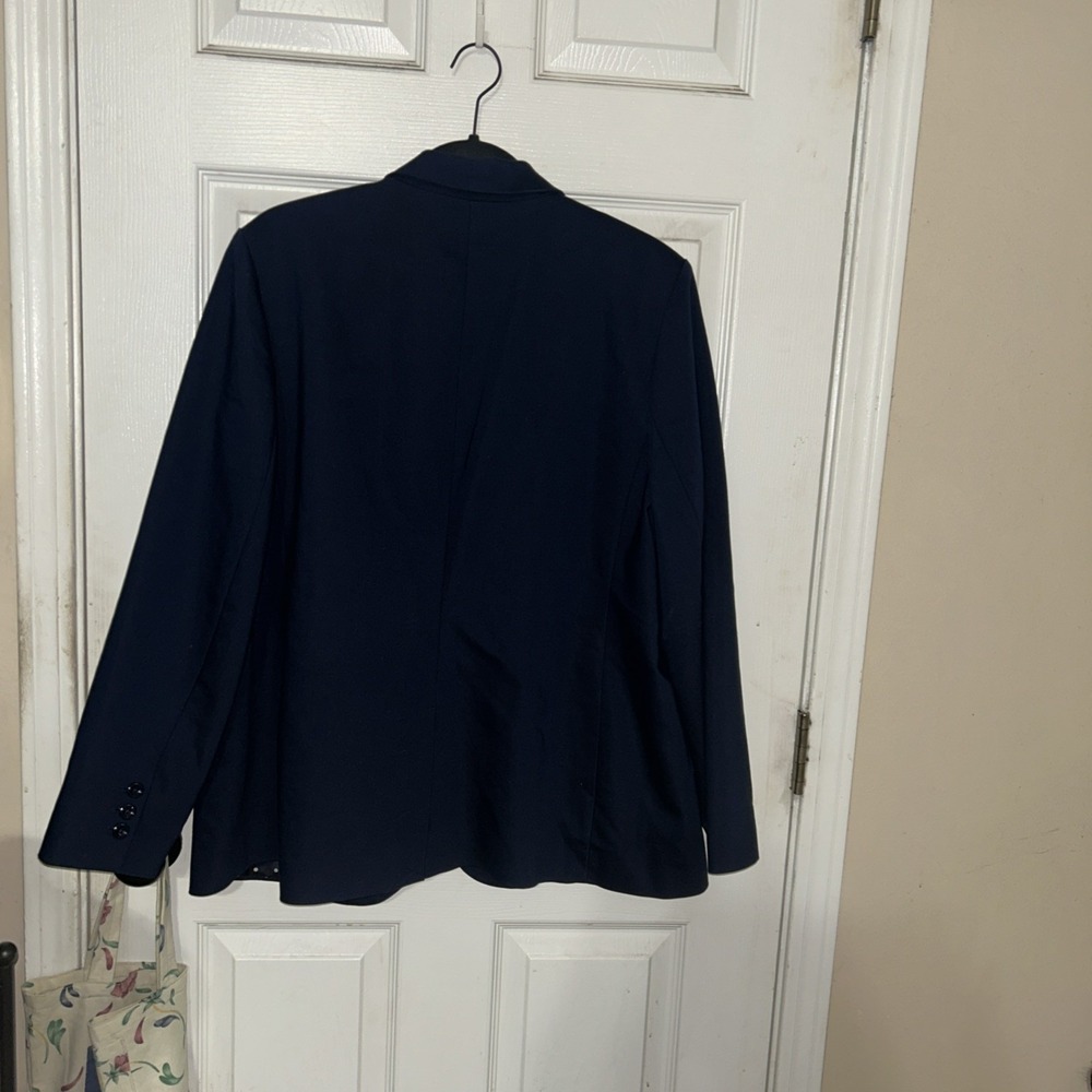BLAZER - Chico's - Dark Blue (Ink) - Blue/White Polka Dot Lining- 2 (12/M) - NWT - Picture 4 of 4